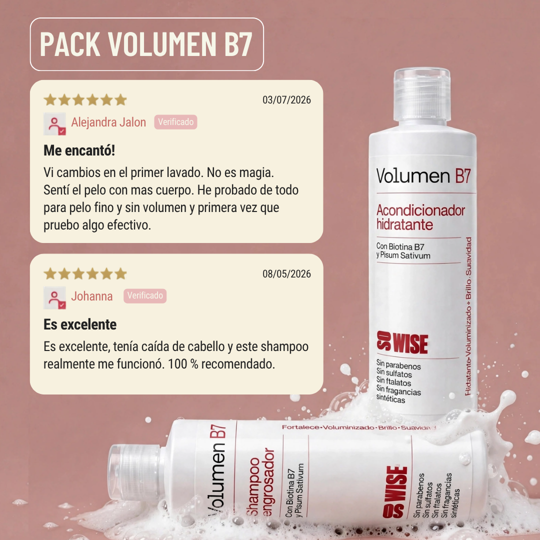 Pack Volumen B7 – Shampoo + Acondicionador 2+2
