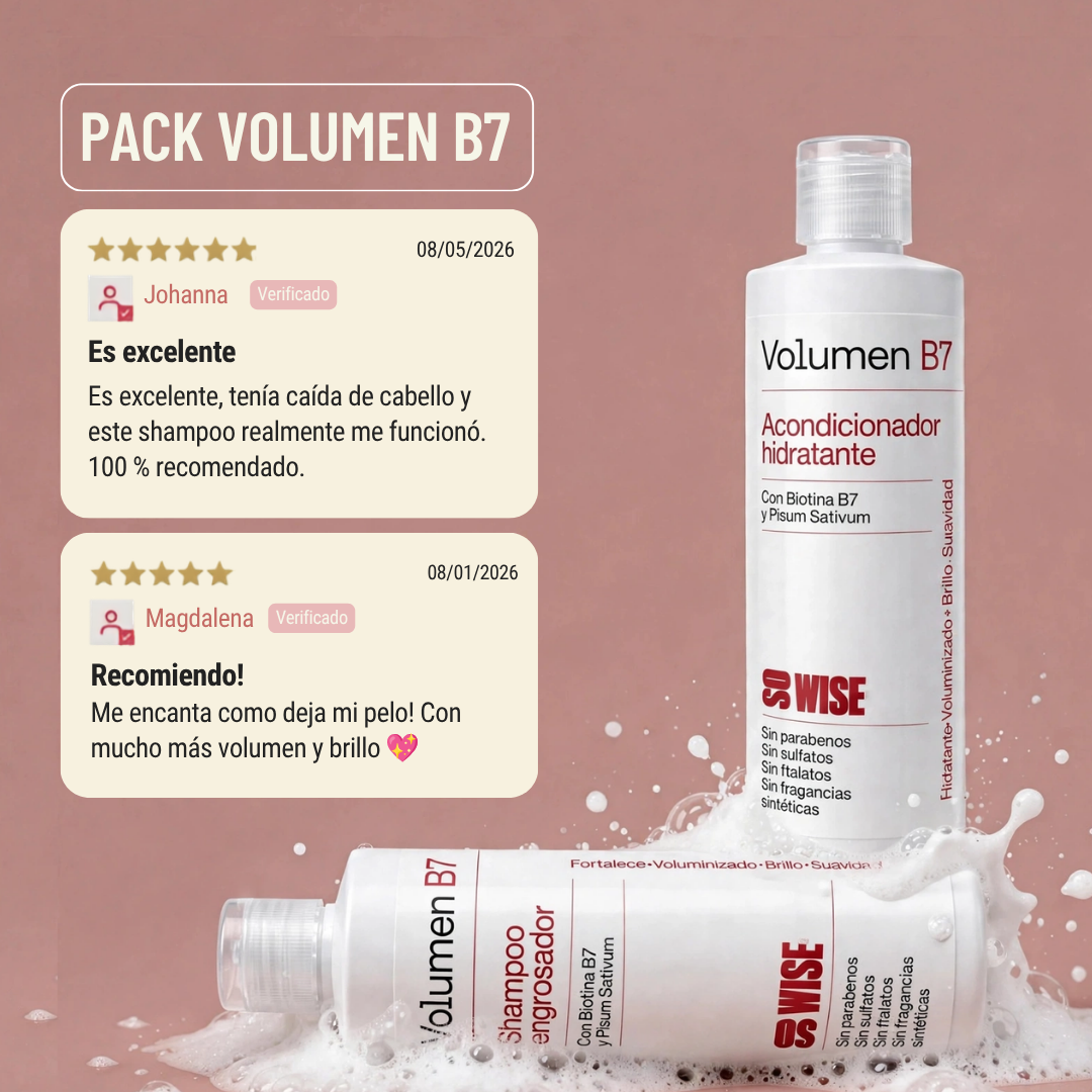Pack Volumen B7 – Shampoo + Acondicionador 1+1