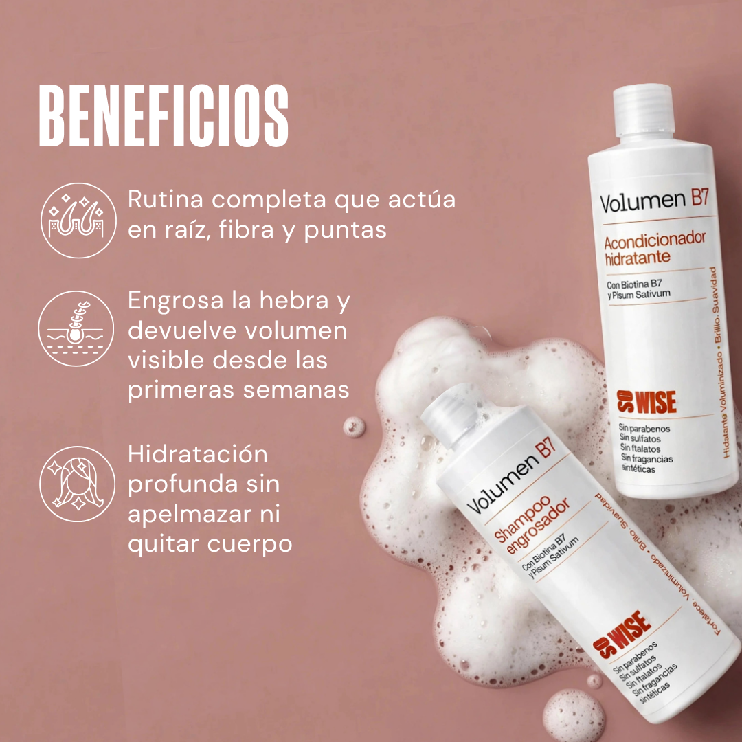 Pack Volumen B7 – Shampoo + Acondicionador 2+2